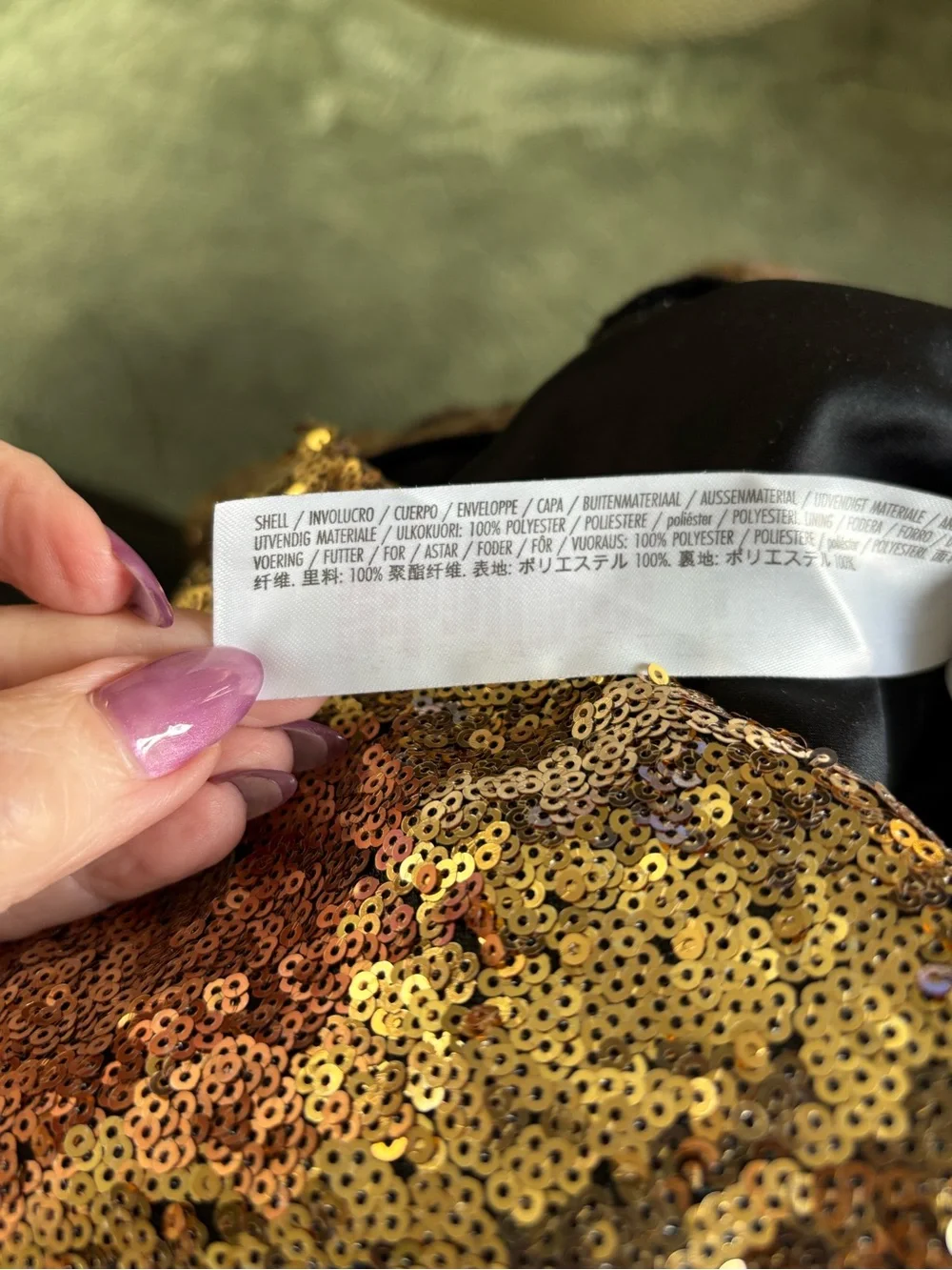 DISNEY Gold Sequined Minnie Mouse Dress